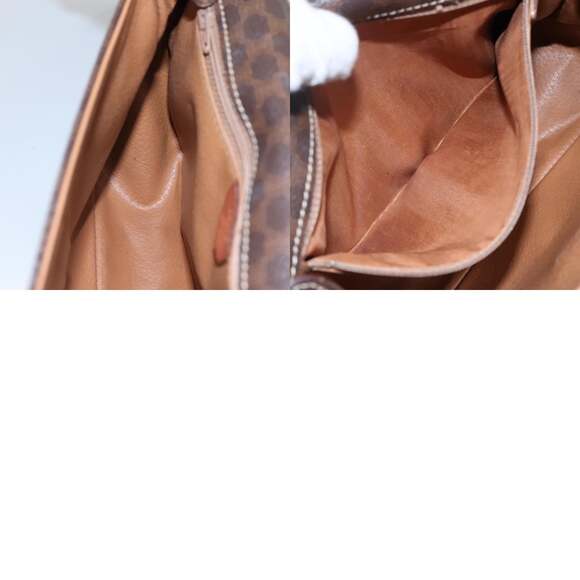 CELINE Macadam Canvas Shoulder Bag Pvc Brown Gold - Picture 12 of 12